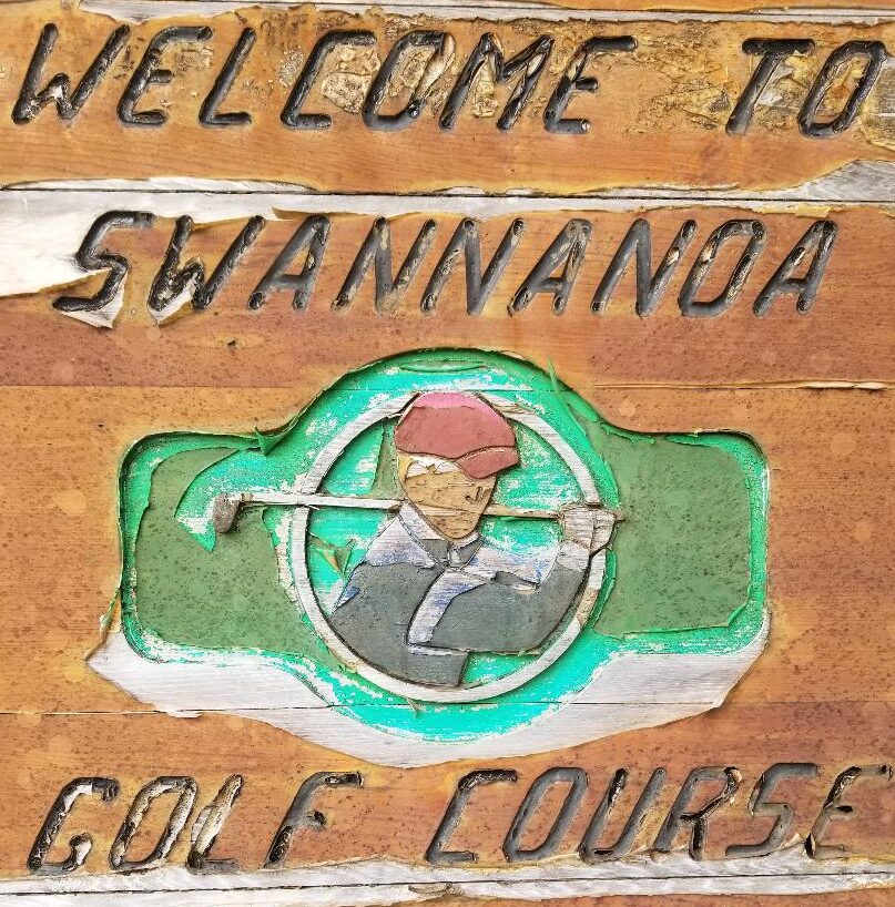 Welcome to Swannanoa golf course sign