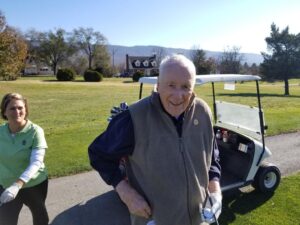 Art Borden golfing
