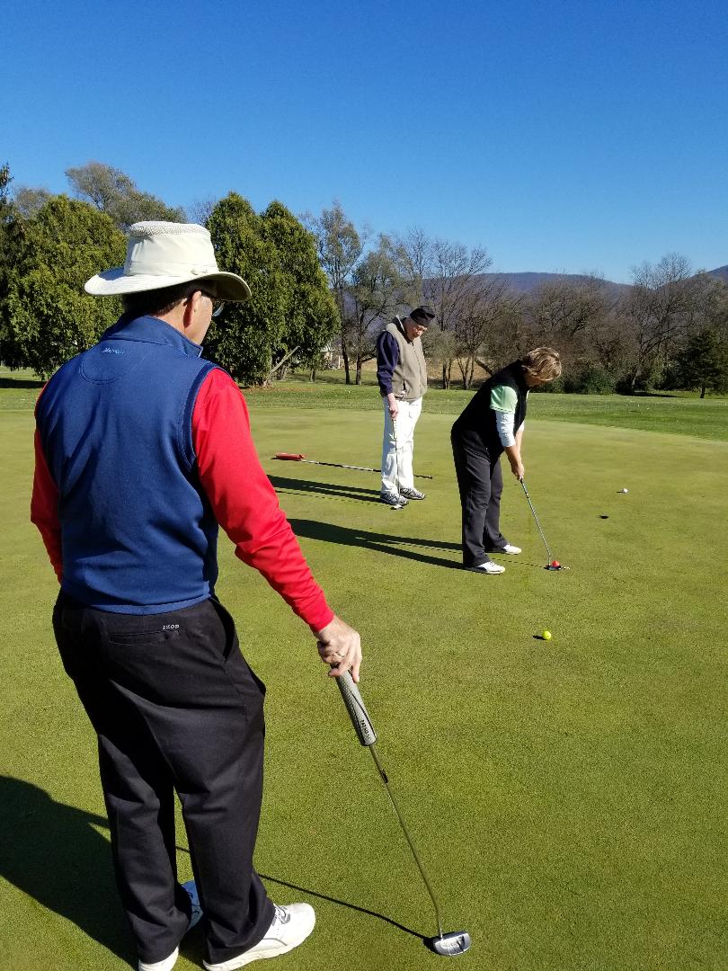 Art Borden golfing